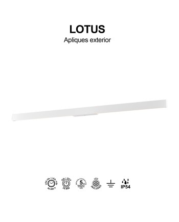 LOTUS * APLIQUE EXTERIOR 24W IP54 3000K BLANCO